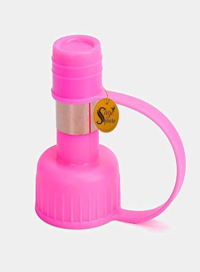 Sage Square Portable Travel Outdoor/Indoor Water Bottle Cum Water Feeder Cum Dispenser Water Bottle Cap for Dog/Cat/Puppy/Kitten/Hamster/Dwarf/Gerbil/Mice/Guinea Pig/Ferret/Rabbit (Pink) - Image 2